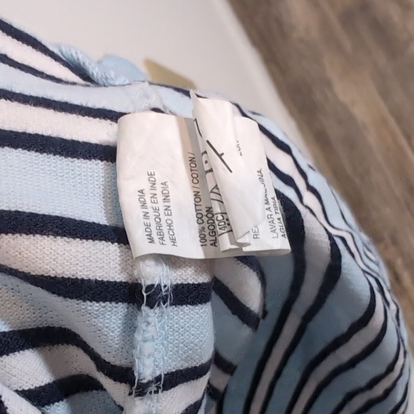 Izod Striped Blue Polo Shirt - Picture 3 of 4